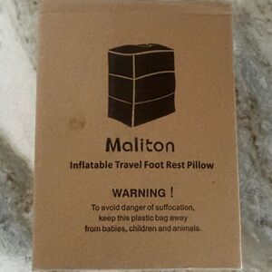 Black Inflatable Travel Foot Rest Pillow